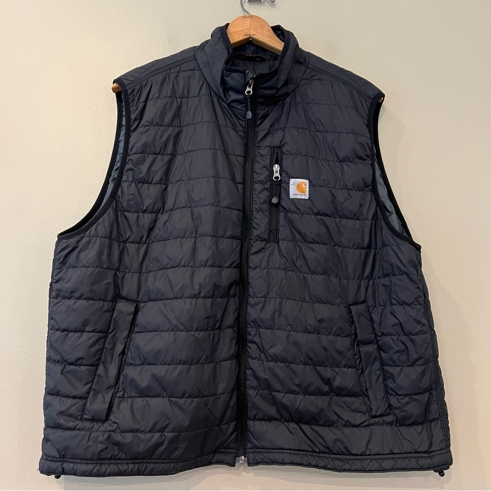 Carhartt Gilliam Rain Defender Insulated Quilted Full Zip Puffer Vest XXL Black